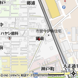 愛知県一宮市今伊勢町新神戸郷東周辺の地図