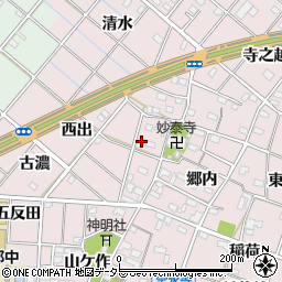 愛知県一宮市定水寺清水11周辺の地図