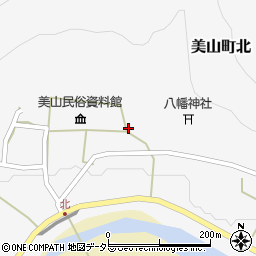 京都府南丹市美山町北上牧周辺の地図