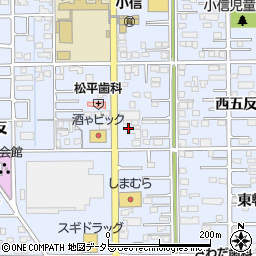 愛知県一宮市小信中島西九反49周辺の地図