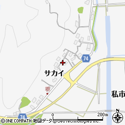 京都府福知山市私市堺周辺の地図
