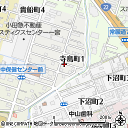愛知県一宮市寺島町1丁目周辺の地図