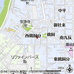 愛知県一宮市小信中島西鵜飼分周辺の地図