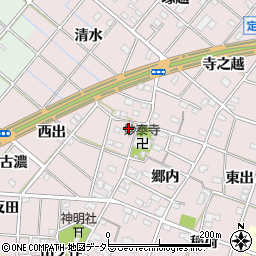 愛知県一宮市定水寺清水18周辺の地図