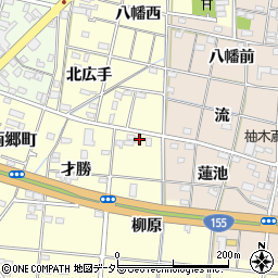 愛知県一宮市大赤見柳原周辺の地図