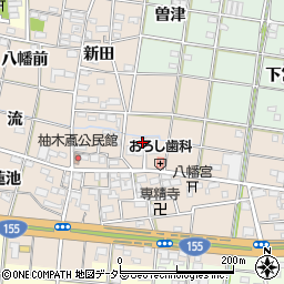 愛知県一宮市柚木颪周辺の地図