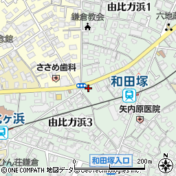 リハビリデイサービスポーラスター鎌倉周辺の地図