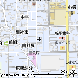 愛知県一宮市小信中島西九反4-12周辺の地図