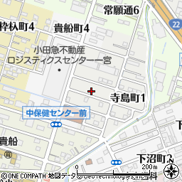 愛知県一宮市寺島町1丁目1周辺の地図