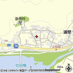 京都府綾部市位田町（田岸）周辺の地図