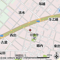 愛知県一宮市定水寺清水20周辺の地図