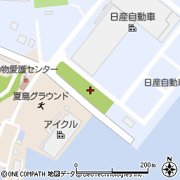 夏島都市緑地駐車場周辺の地図