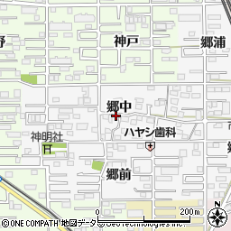 愛知県一宮市今伊勢町新神戸郷中周辺の地図