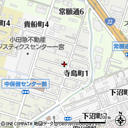 愛知県一宮市寺島町周辺の地図
