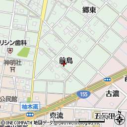 愛知県一宮市西大海道（前島）周辺の地図