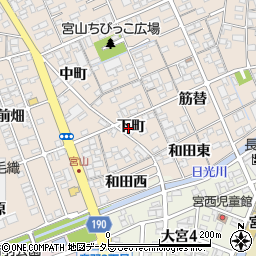 愛知県一宮市今伊勢町本神戸下町周辺の地図