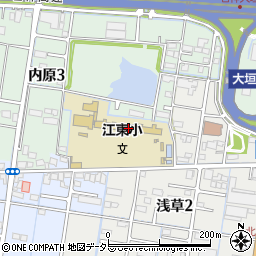 大垣市立江東小学校周辺の地図