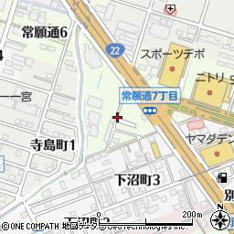 愛知県一宮市観音町周辺の地図