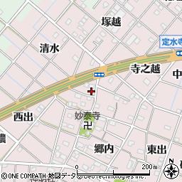 愛知県一宮市定水寺清水58周辺の地図