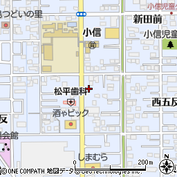 愛知県一宮市小信中島西九反44周辺の地図