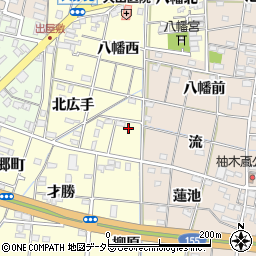 愛知県一宮市大赤見南広手周辺の地図