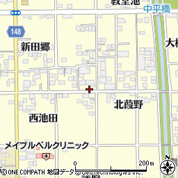 愛知県一宮市開明新田郷65周辺の地図