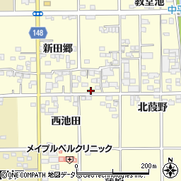 愛知県一宮市開明新田郷61周辺の地図