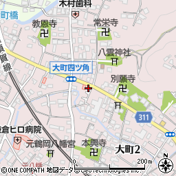 モモサワ生花店大町店周辺の地図