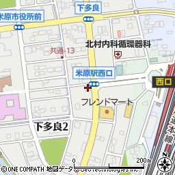 トヨタレンタリース滋賀米原駅前店周辺の地図