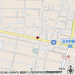 岐阜県羽島市正木町新井745周辺の地図