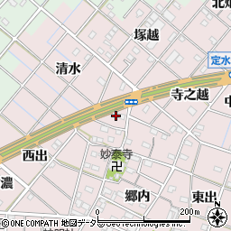 愛知県一宮市定水寺清水55周辺の地図
