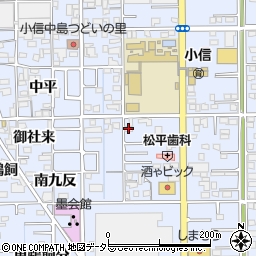 愛知県一宮市小信中島西九反22-1周辺の地図