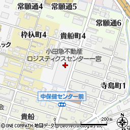 愛知県一宮市貴船町周辺の地図