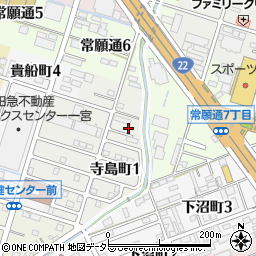 愛知県一宮市寺島町2丁目8周辺の地図