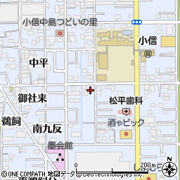 愛知県一宮市小信中島西九反18周辺の地図