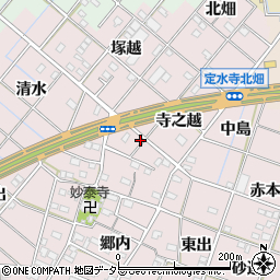 愛知県一宮市定水寺寺之越72周辺の地図