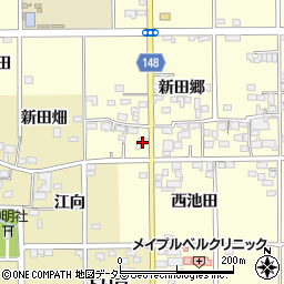 愛知県一宮市開明新田郷41周辺の地図