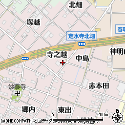 愛知県一宮市定水寺寺之越61周辺の地図