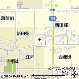 愛知県一宮市開明新田郷56周辺の地図