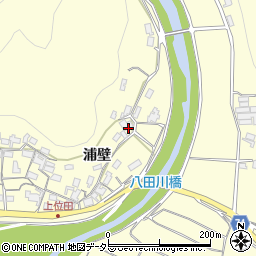 京都府綾部市位田町浦壁周辺の地図