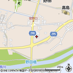 滋賀県高島市野田1679-3周辺の地図