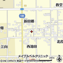 愛知県一宮市開明新田郷24周辺の地図