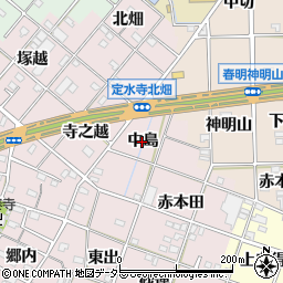 愛知県一宮市定水寺（中島）周辺の地図