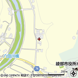 京都府綾部市位田町岩井周辺の地図