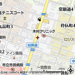愛知県一宮市松降通7丁目周辺の地図