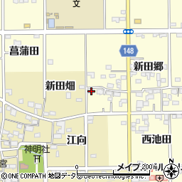 愛知県一宮市開明新田郷21周辺の地図