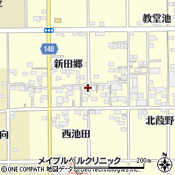 愛知県一宮市開明新田郷13周辺の地図