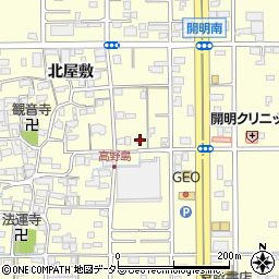 愛知県一宮市開明郷東2-1周辺の地図