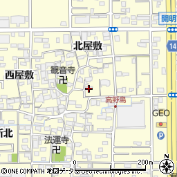 愛知県一宮市開明東屋敷周辺の地図