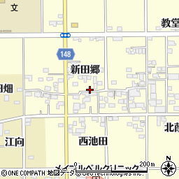 愛知県一宮市開明新田郷周辺の地図